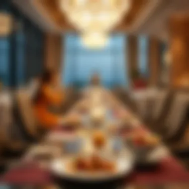 Gourmet dining experience at the hotel with exquisite presentation