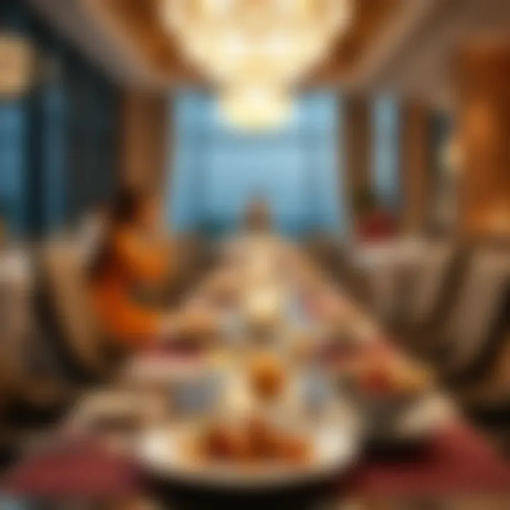 Gourmet dining experience at the hotel with exquisite presentation