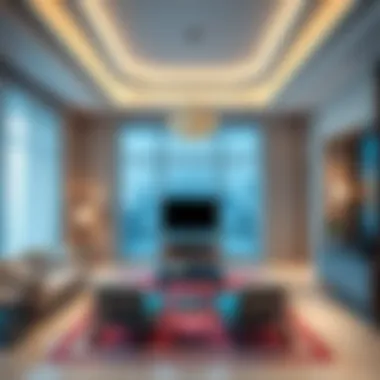 Luxurious suite interior highlighting modern comfort and traditional design elements