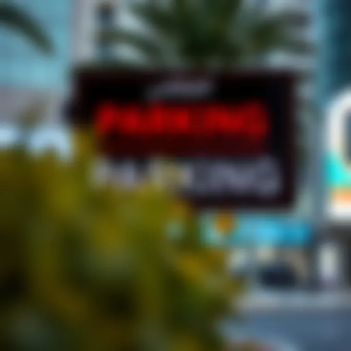 Signage for Parking Areas in Mirdif City Center Signage highlighting parking areas within Mirdif City Center