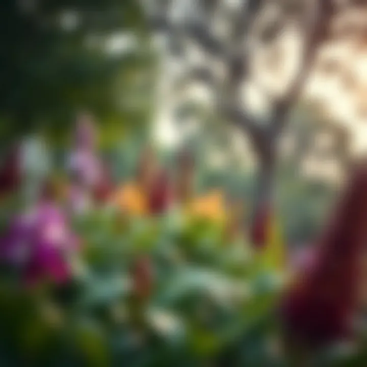 Botanical Richness in Montazah Park Diverse flora within Montazah Park illustrating its botanical richness