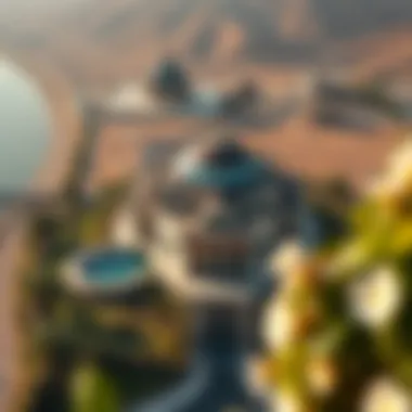 Aerial view of مركز المنارة showcasing its architectural design and surrounding area