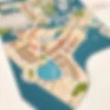 A detailed map showcasing the layout of Dubai South