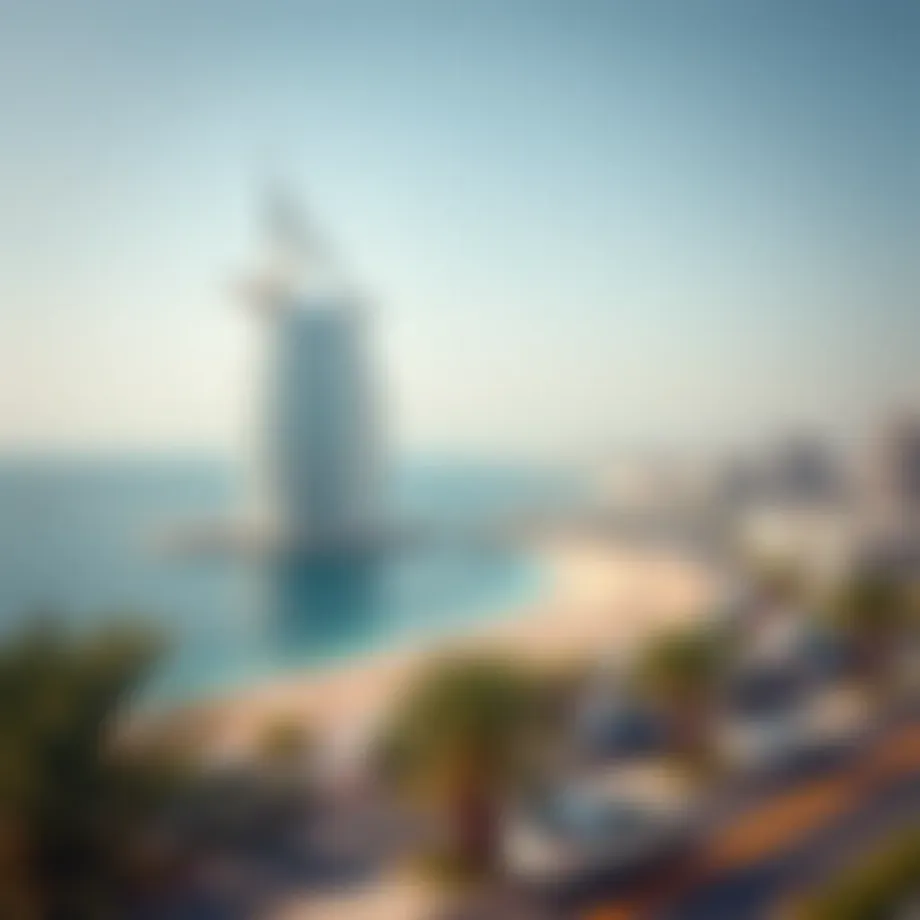 Scenic view of Jumeirah Beach with the iconic Burj Al Arab in the background