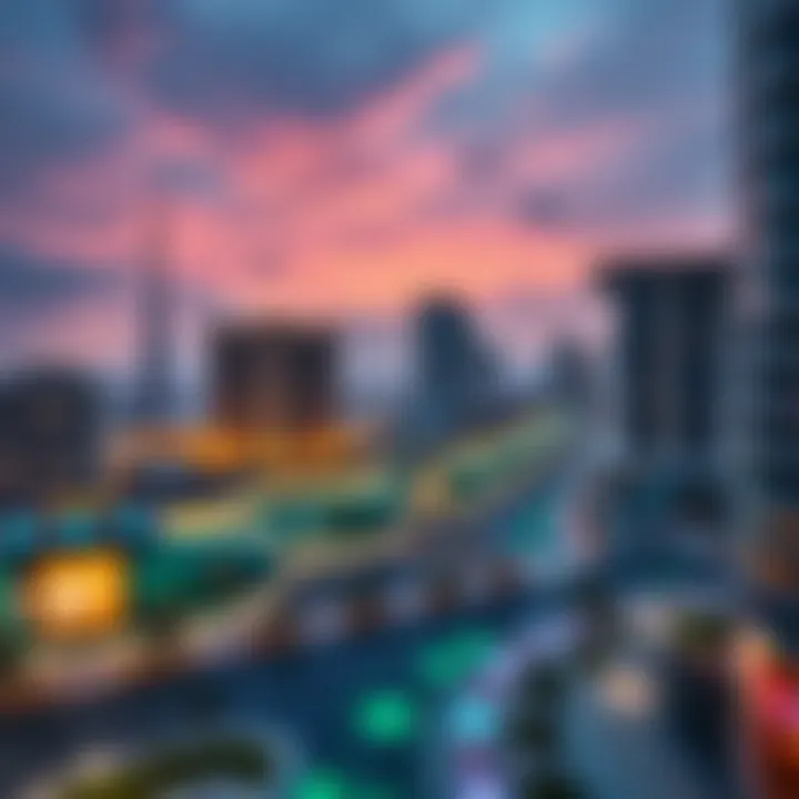 An artist's rendition of future developments in Noor Dubai, highlighting investment potential.