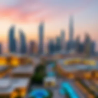 Dubai Skyline and Real Estate Stunning skyline of Dubai showcasing luxury real estate