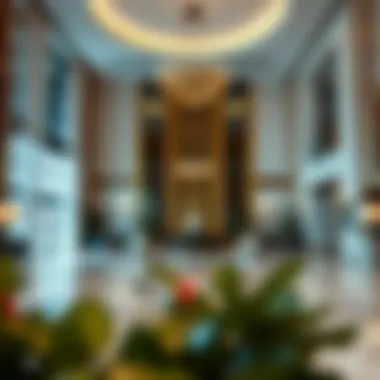 Elegant Lobby of Paramount Hotel Luxurious lobby area with elegant decor and sophisticated ambiance