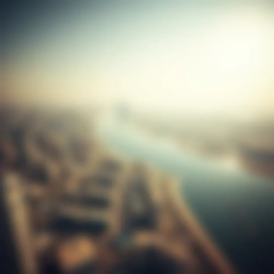 Aerial view of Dubai showcasing key real estate locations