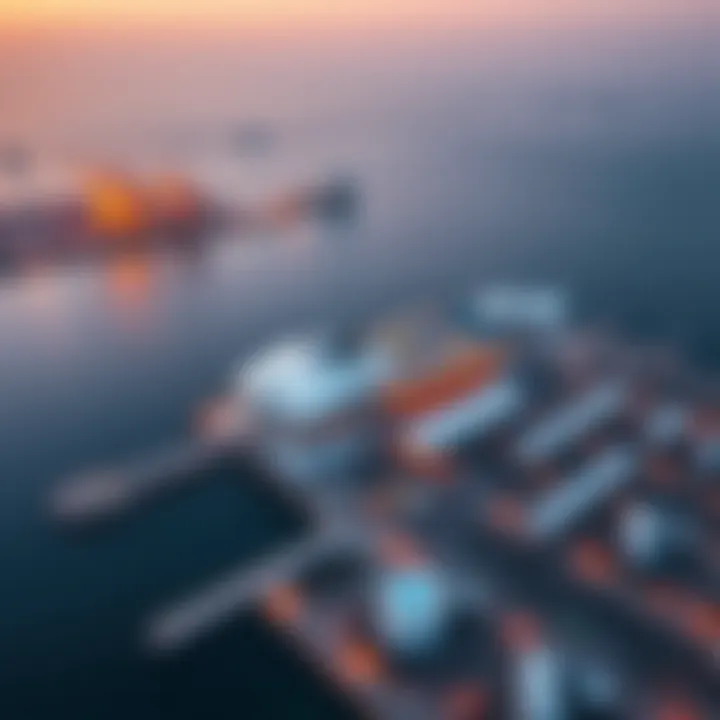 Aerial view of Port Rashid Cruise Terminal showcasing its vast infrastructure