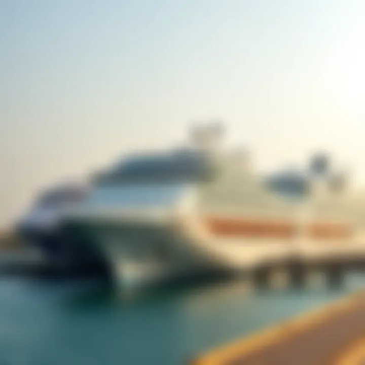 Cruise ships docked at Port Rashid, illustrating its operational capacity