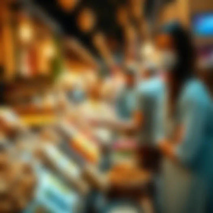 Vibrant marketplace offering traditional Ramadan delicacies