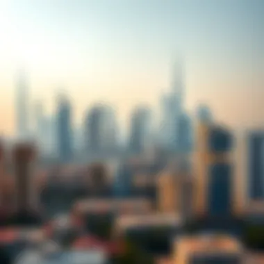 Skyline view of Dubai highlighting various residential buildings
