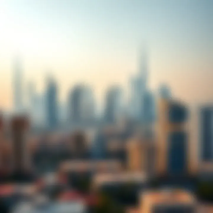 Skyline view of Dubai highlighting various residential buildings