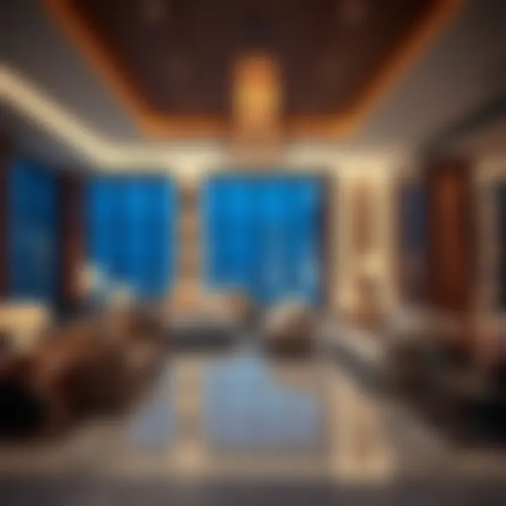 Elegant interior spaces of Rixos Dubai Island