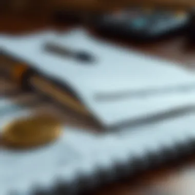 Financing Strategies: A Close Look Close-up of a financial document related to property financing