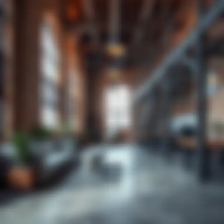 Industrial-style loft featuring exposed brick and metal