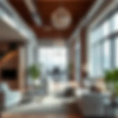 Luxurious loft with modern furnishings and decor