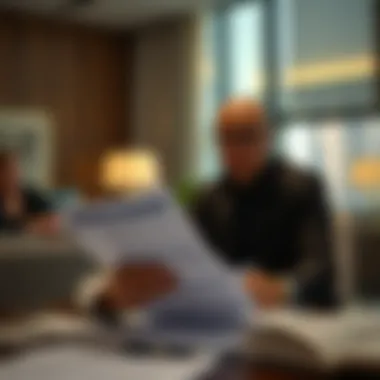 Investor Document Review Investor reviewing property documents