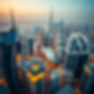 Aerial view of Dubai's skyline showcasing luxury properties