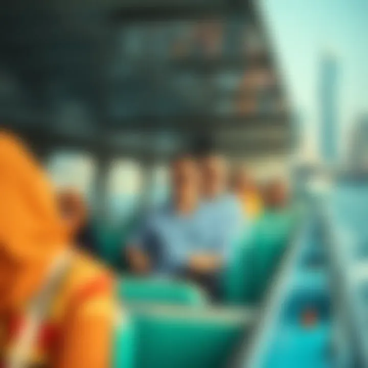 Passengers enjoying the RTA boat ride experience