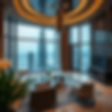 Luxury Living in Burj Khalifa Luxurious interior of an apartment in Burj Khalifa